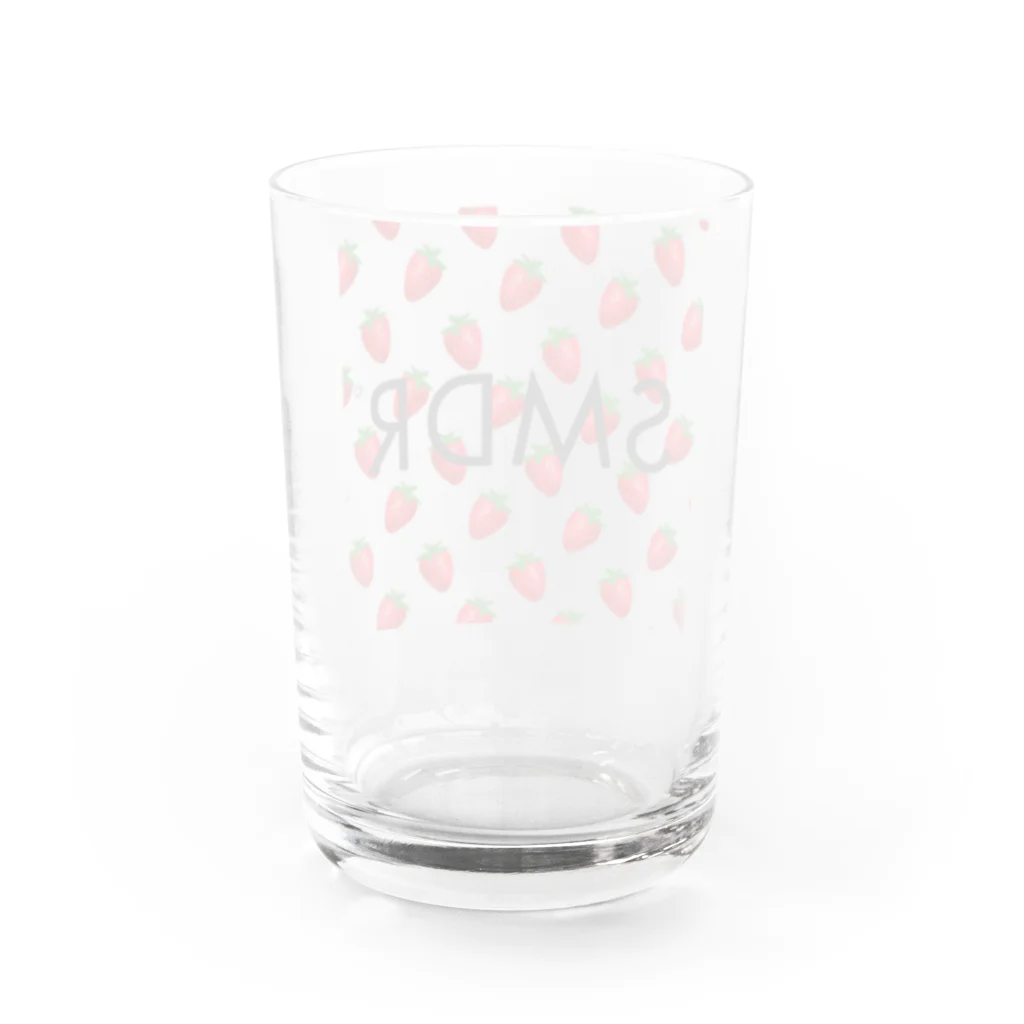 SAMADARA SHOPのサマダラロゴ✕いちごTシャツ Water Glass :back