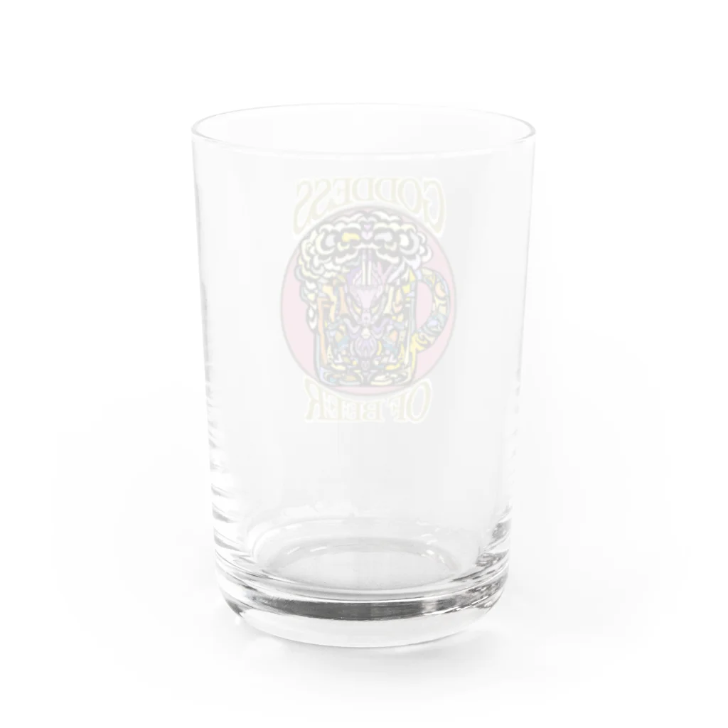 もんぴのアトリエのビールの女神さま Water Glass :back