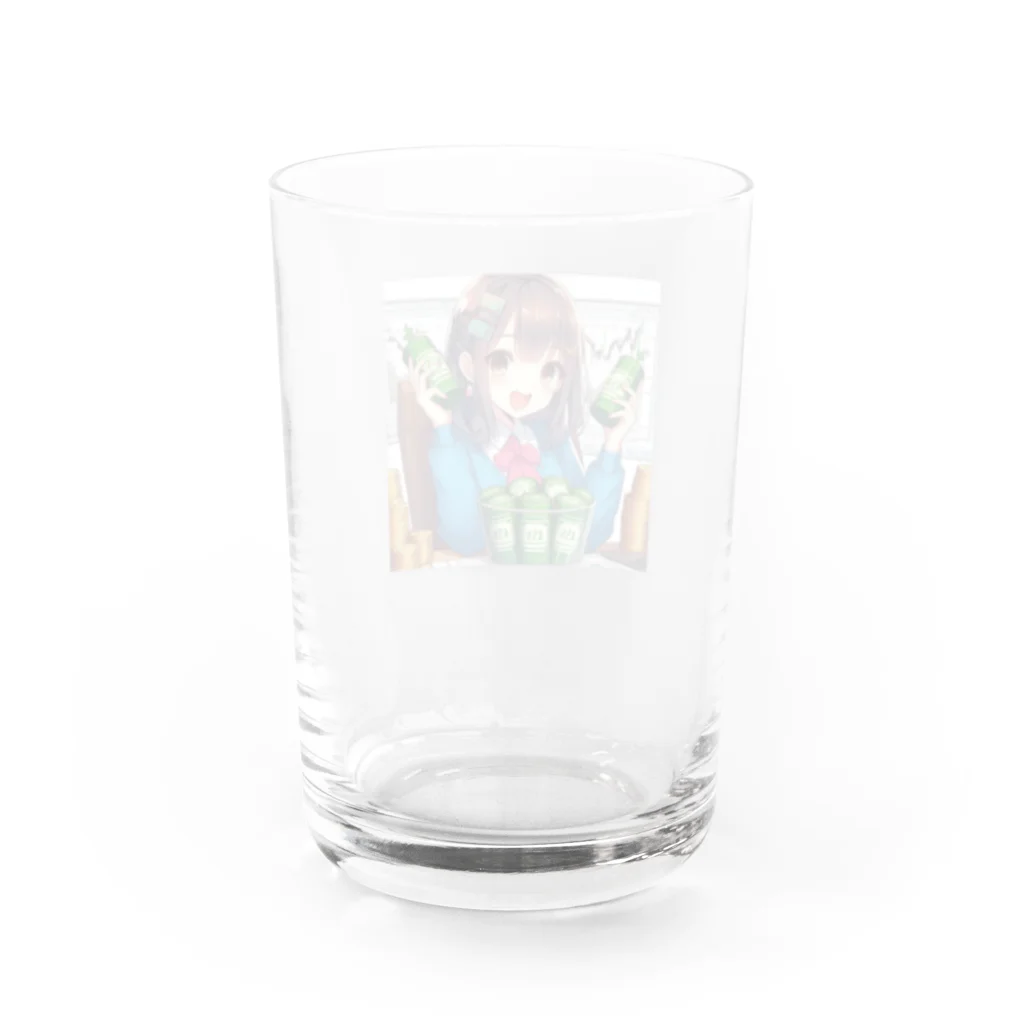 BURABOの魅力的な美少女がNISAで投資 Water Glass :back