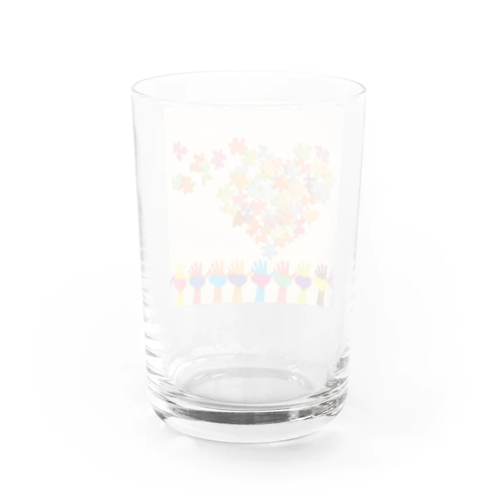 Happiness Home Marketのハートフルフル Water Glass :back