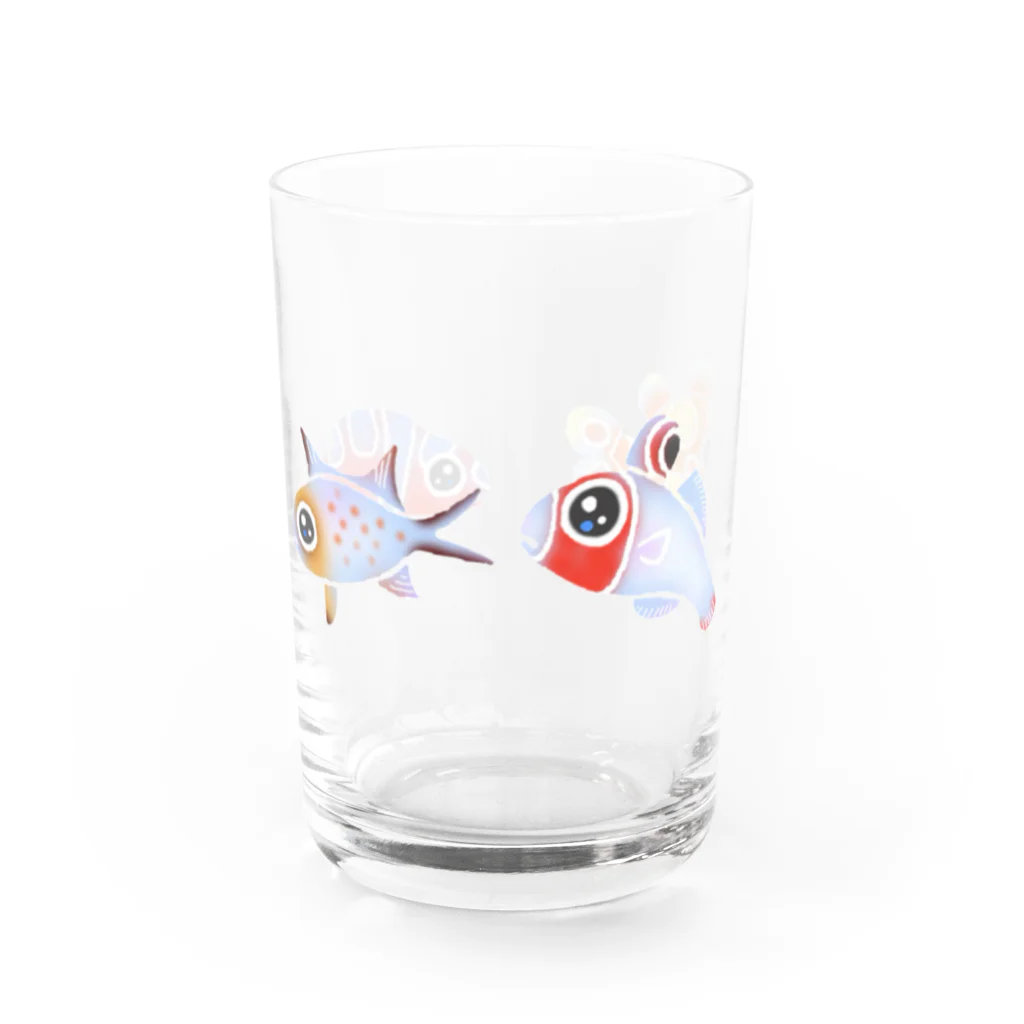 栗坊屋の幼魚だから小さいよ Water Glass :back