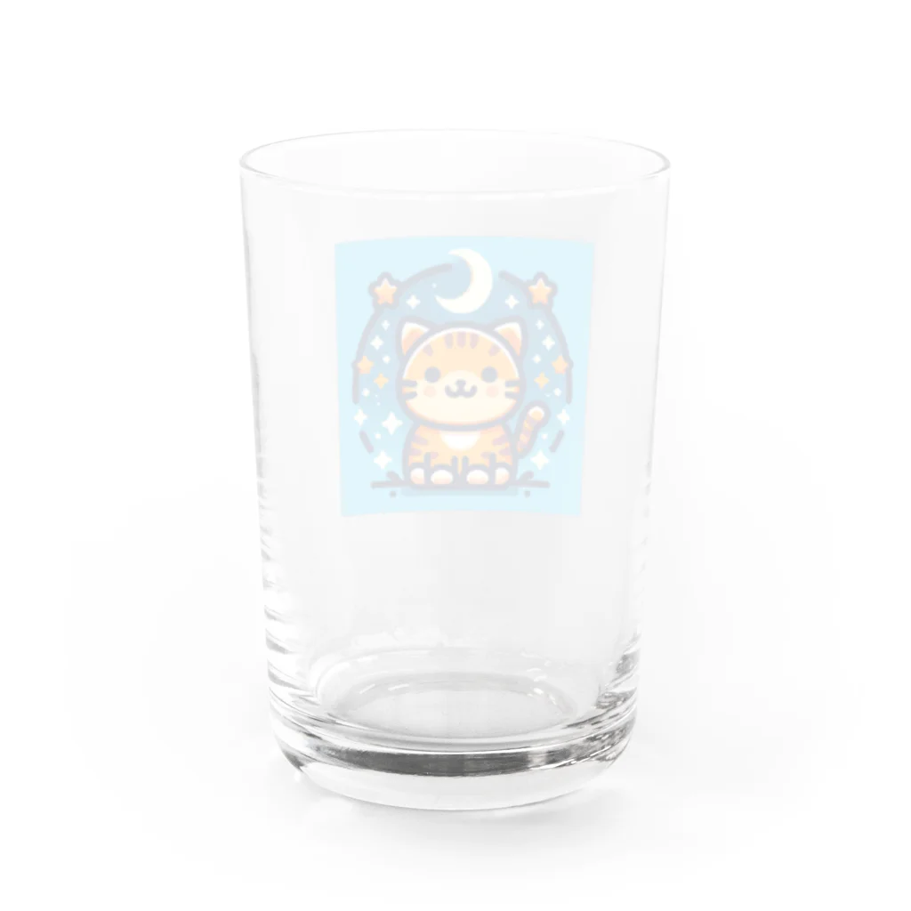 チャト猫の幸せになりたいチャト猫グッズ Water Glass :back