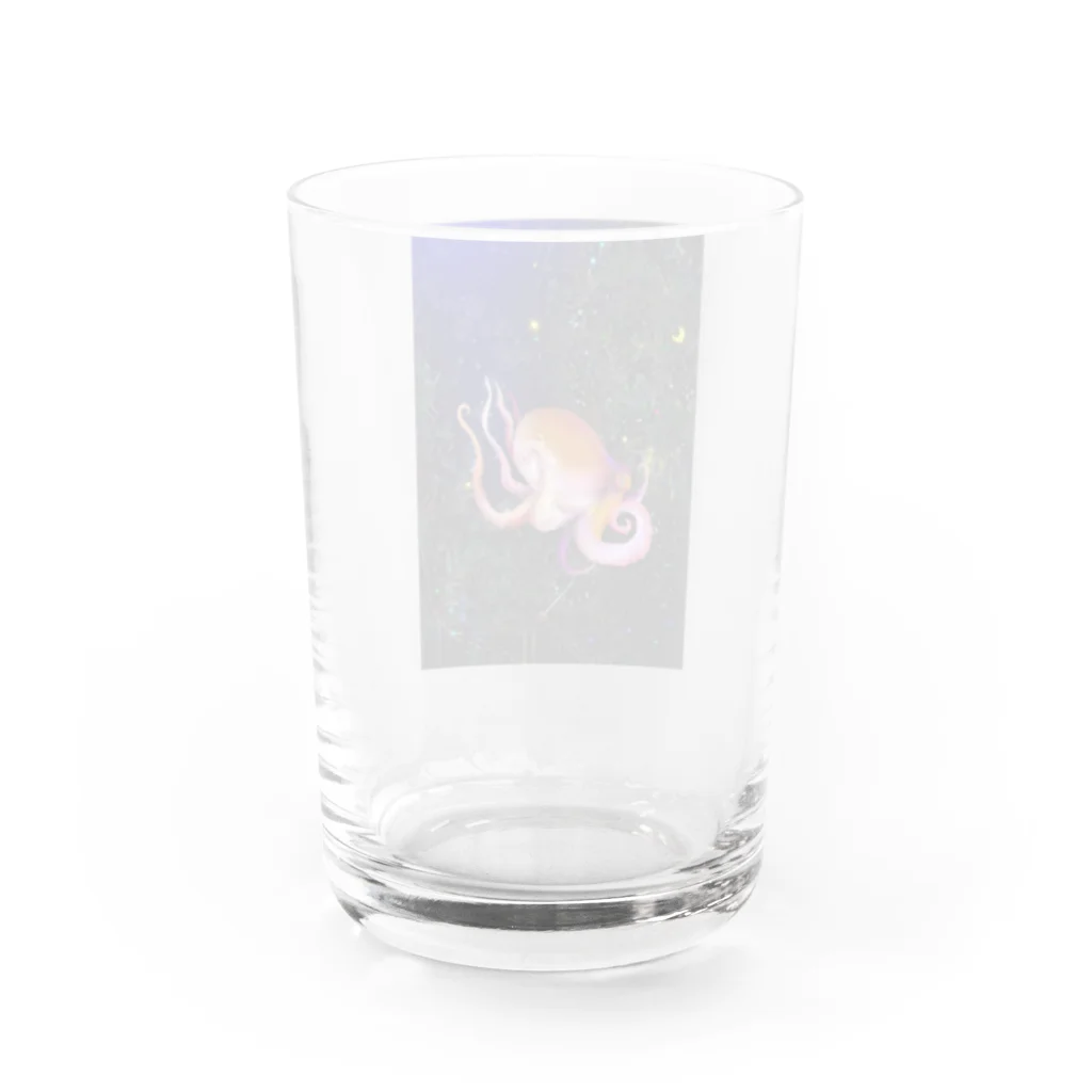 おくらげのたこ Water Glass :back