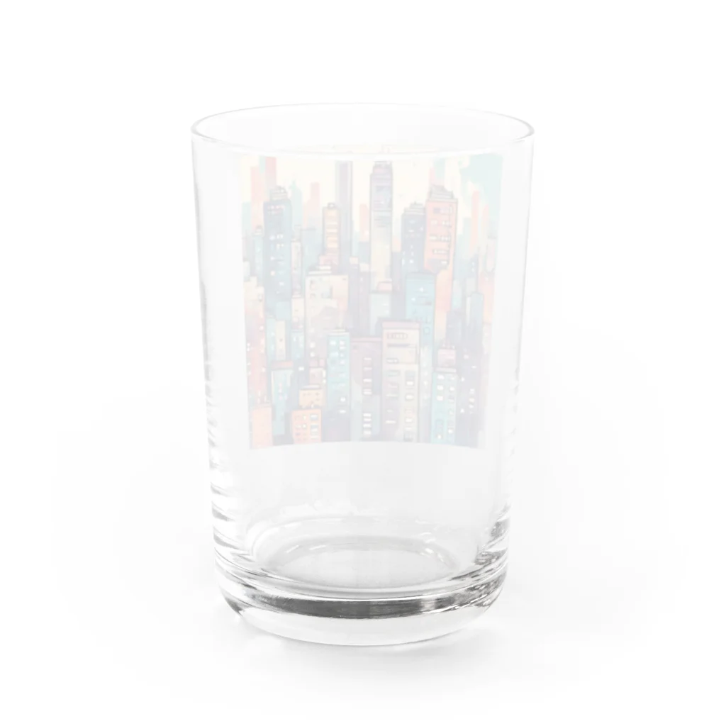 OkometoOmochiの明るい街並み Water Glass :back