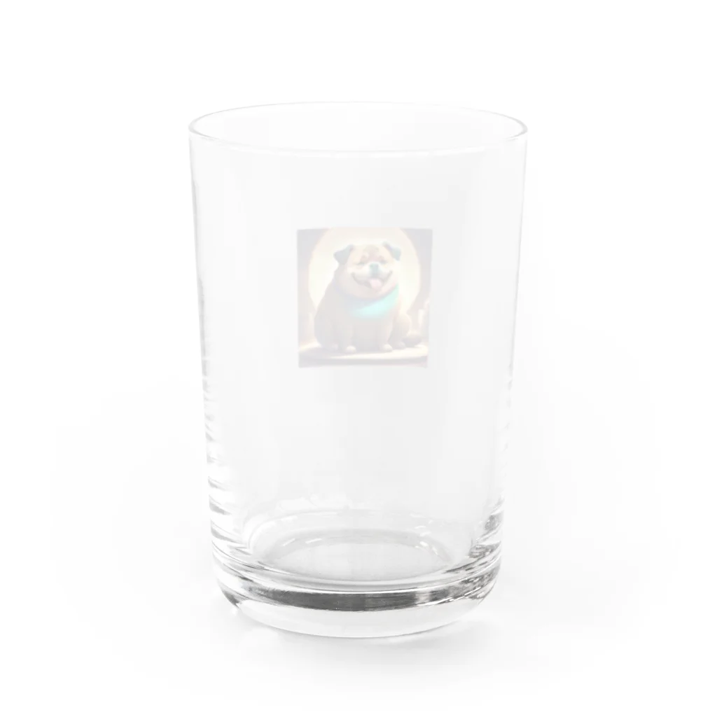 動物の花園　猫メロンのわんわんブ〜 Water Glass :back