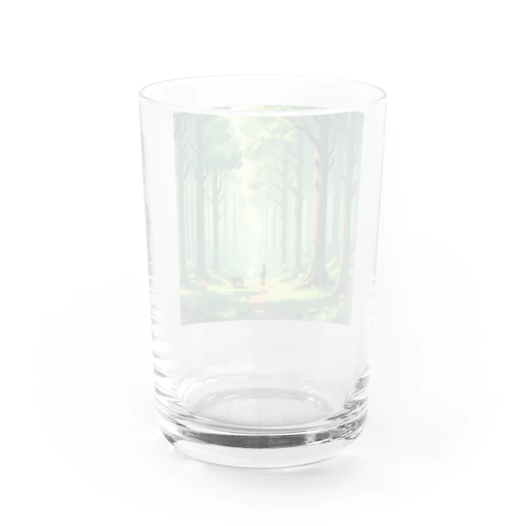 tentetenの高い木と森と人 Water Glass :back