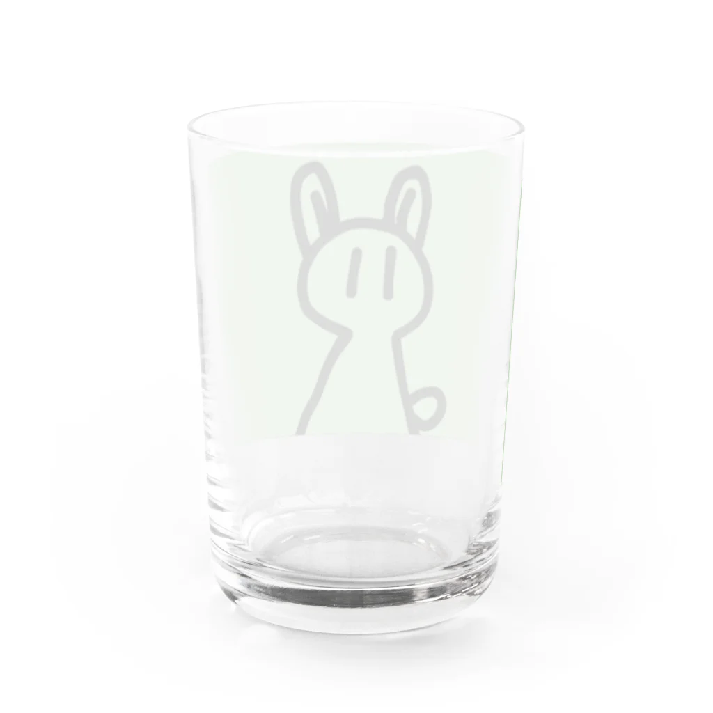 納豆ごはんのウサココスプレをするコンセント君（緑） Water Glass :back