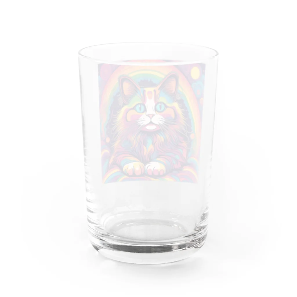 catsのアート猫 Water Glass :back