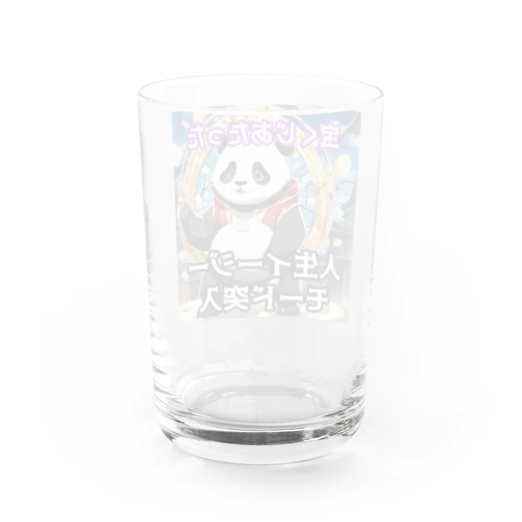 Lucky🍀の宝くじデビューパンダ🐼 Water Glass :back