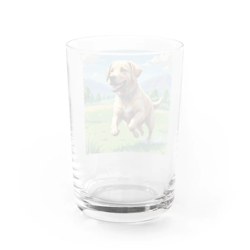 MK76のi♡ラブラドルレトリバー Water Glass :back