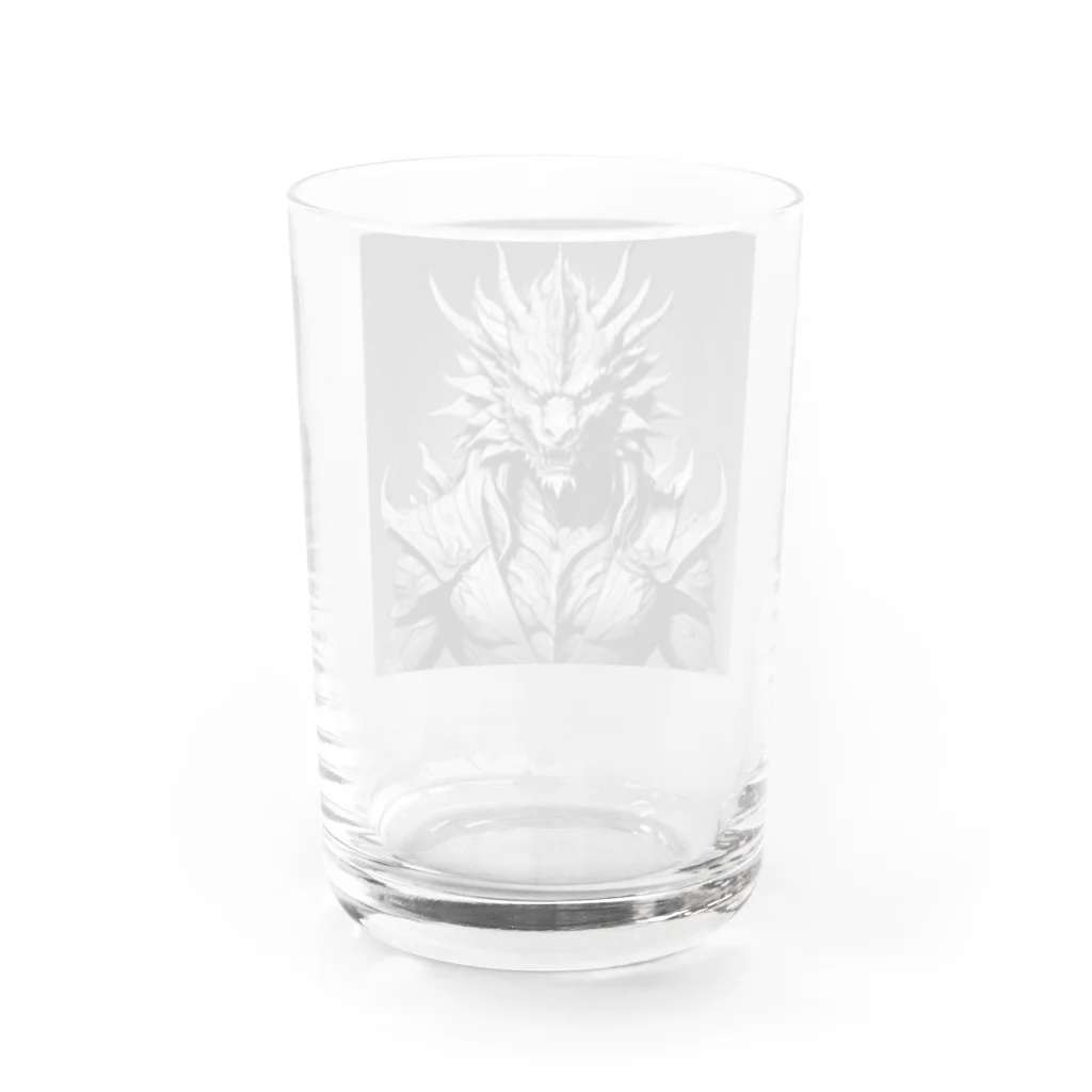 cotaro_worksのドラゴン 鉛筆画03 Water Glass :back