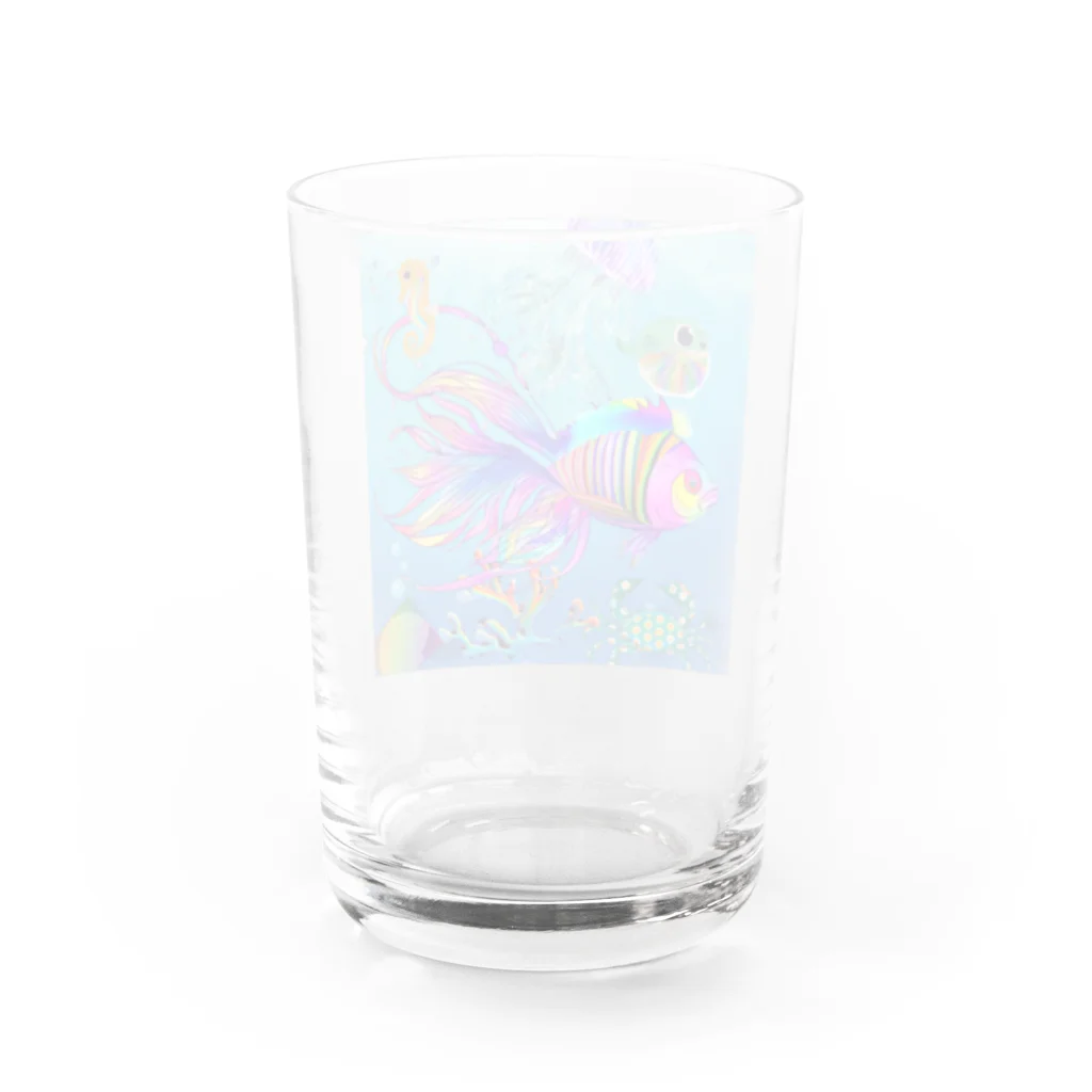 七福茶の海の楽園 Water Glass :back