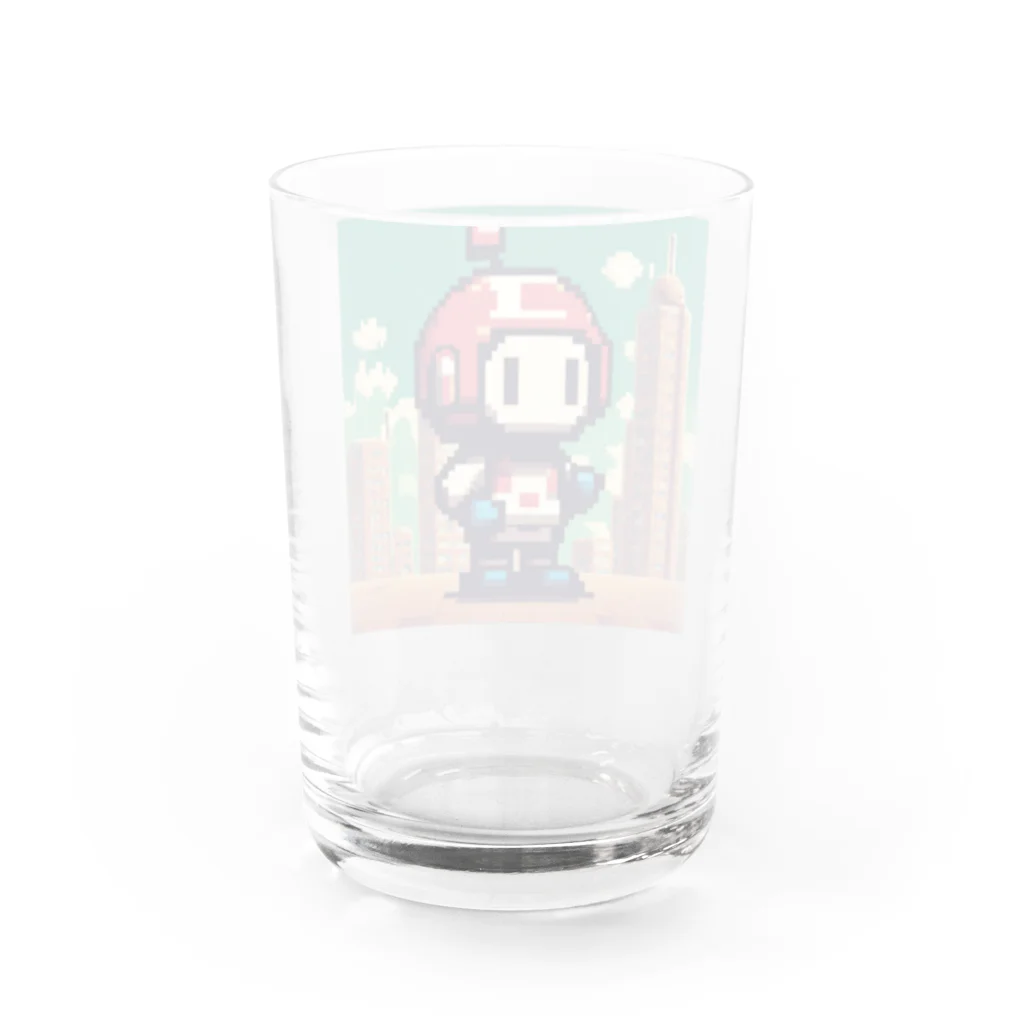 レトロゲームイラストのドット絵キャラクター Water Glass :back