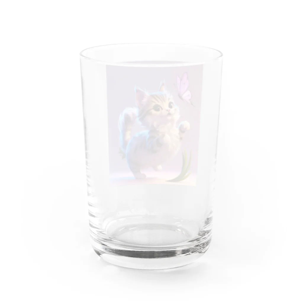 Kの猫と蝶々 Water Glass :back