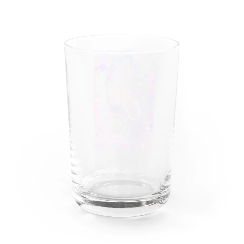 ちゃすみんwith Dragon&Angelの舞桜aqua(クリア) Water Glass :back