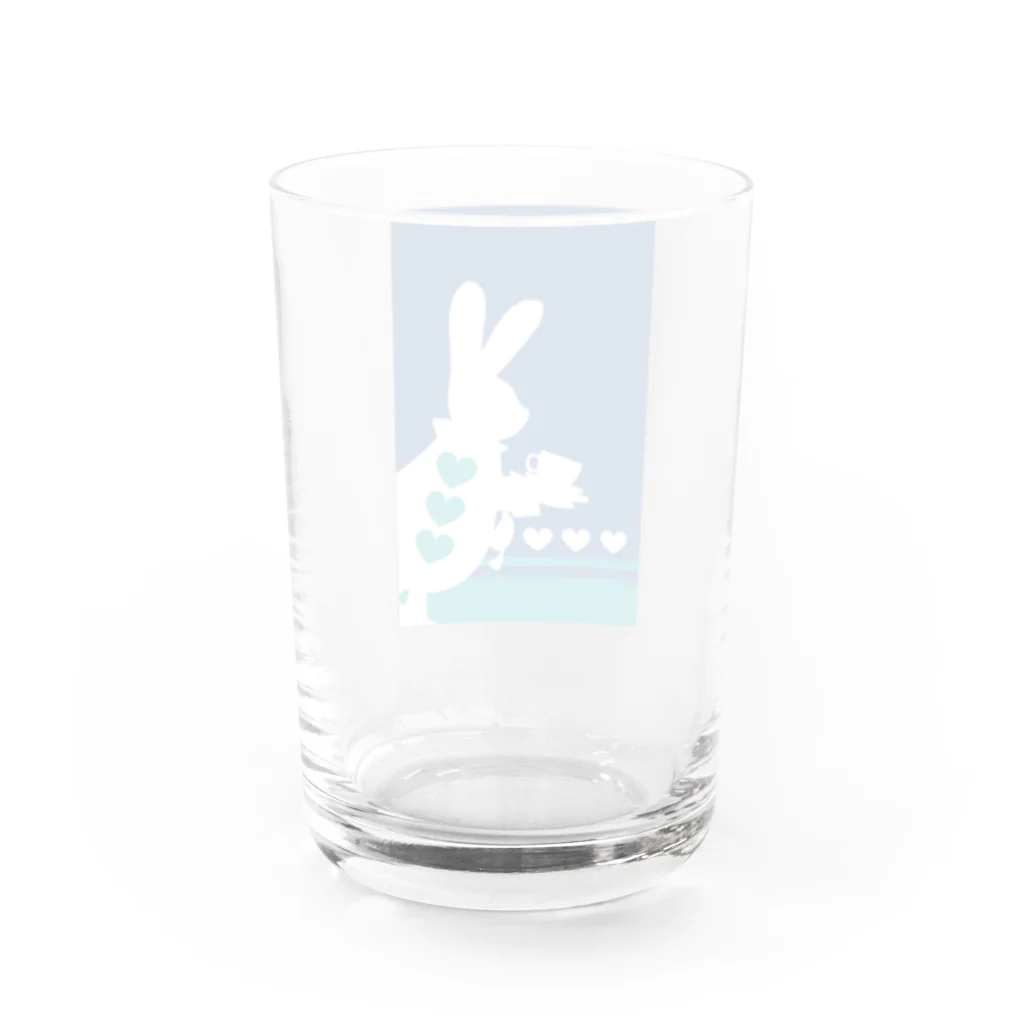 おはよう♥レオとニコの不思議のうささん Water Glass :back