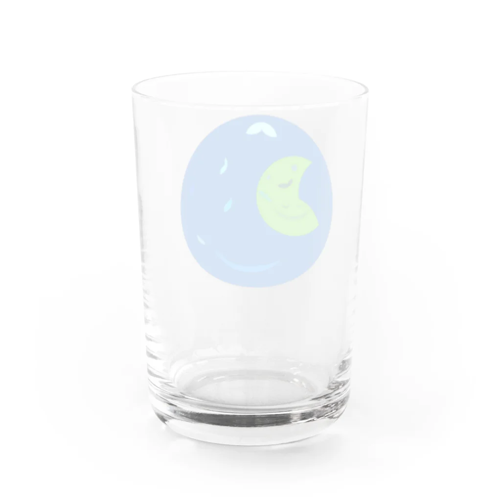 ウサネコ38の月と地球 Water Glass :back