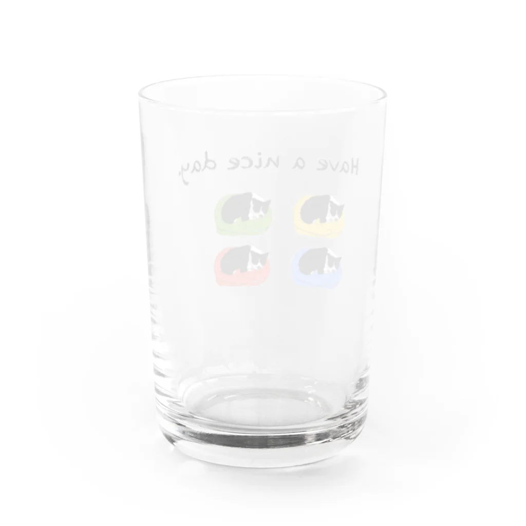 buuchapのボストンテリアHave a nice day. Water Glass :back