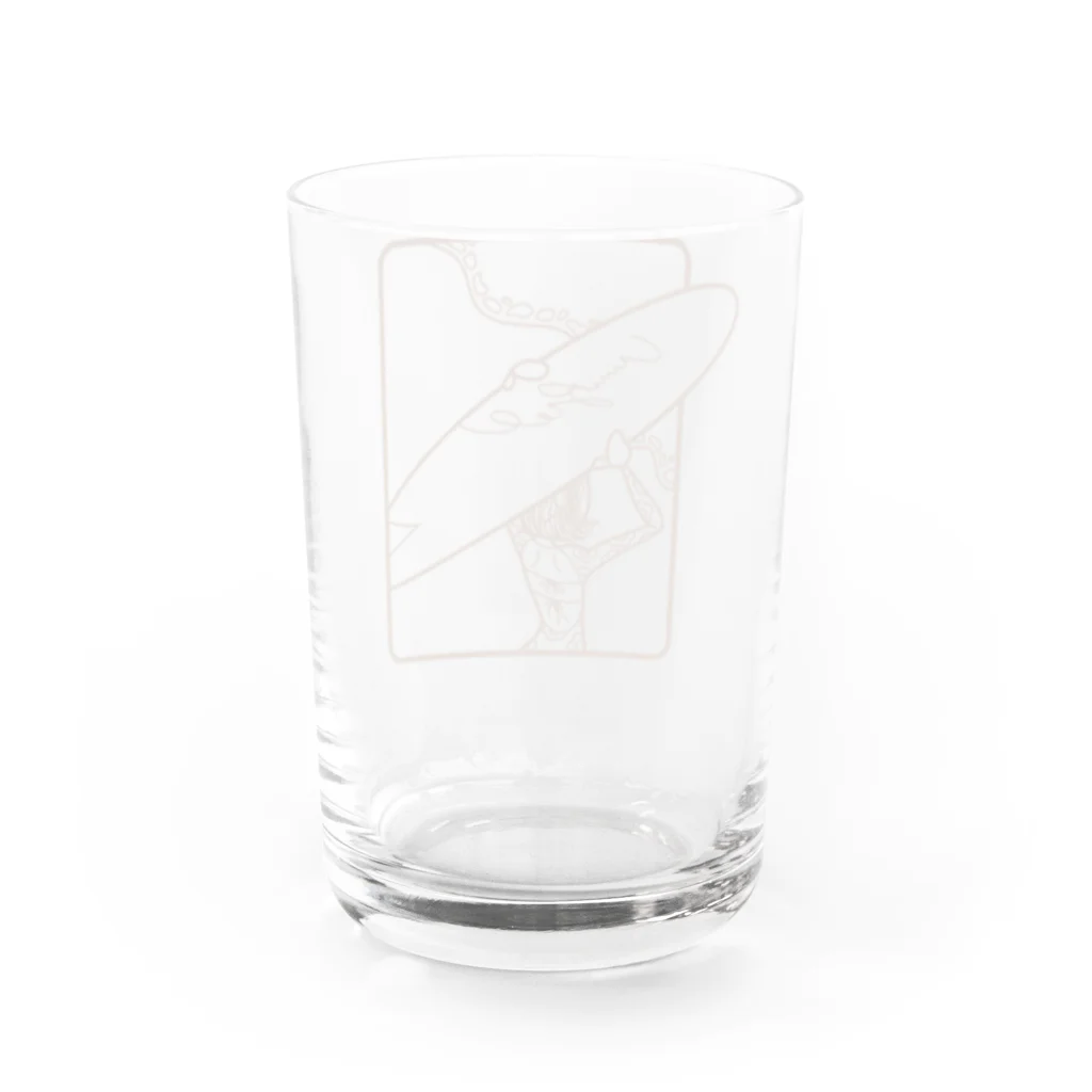 Ayumiのchallenge the wave Water Glass :back