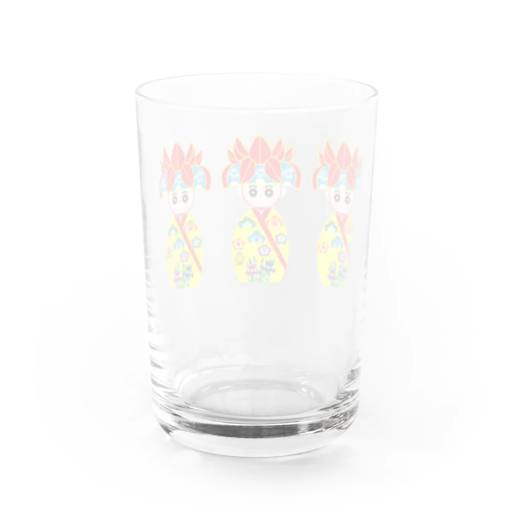 お祝かき_希望世(kimiyo)のみやらびちゃん Water Glass :back