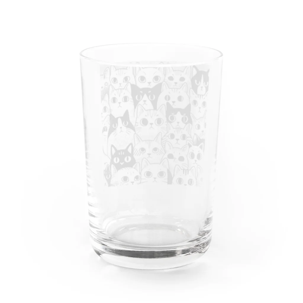 よろずや 重月の猫の小宇宙（ねこのこうちゅう） Water Glass :back