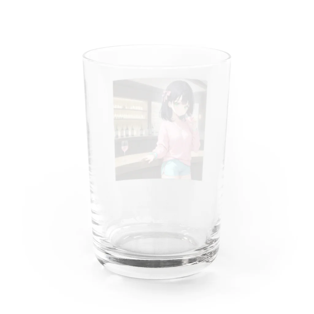 AIデザインちゃんの酒豪AIちゃん　ロリ系女子のワイン愛好家 Water Glass :back