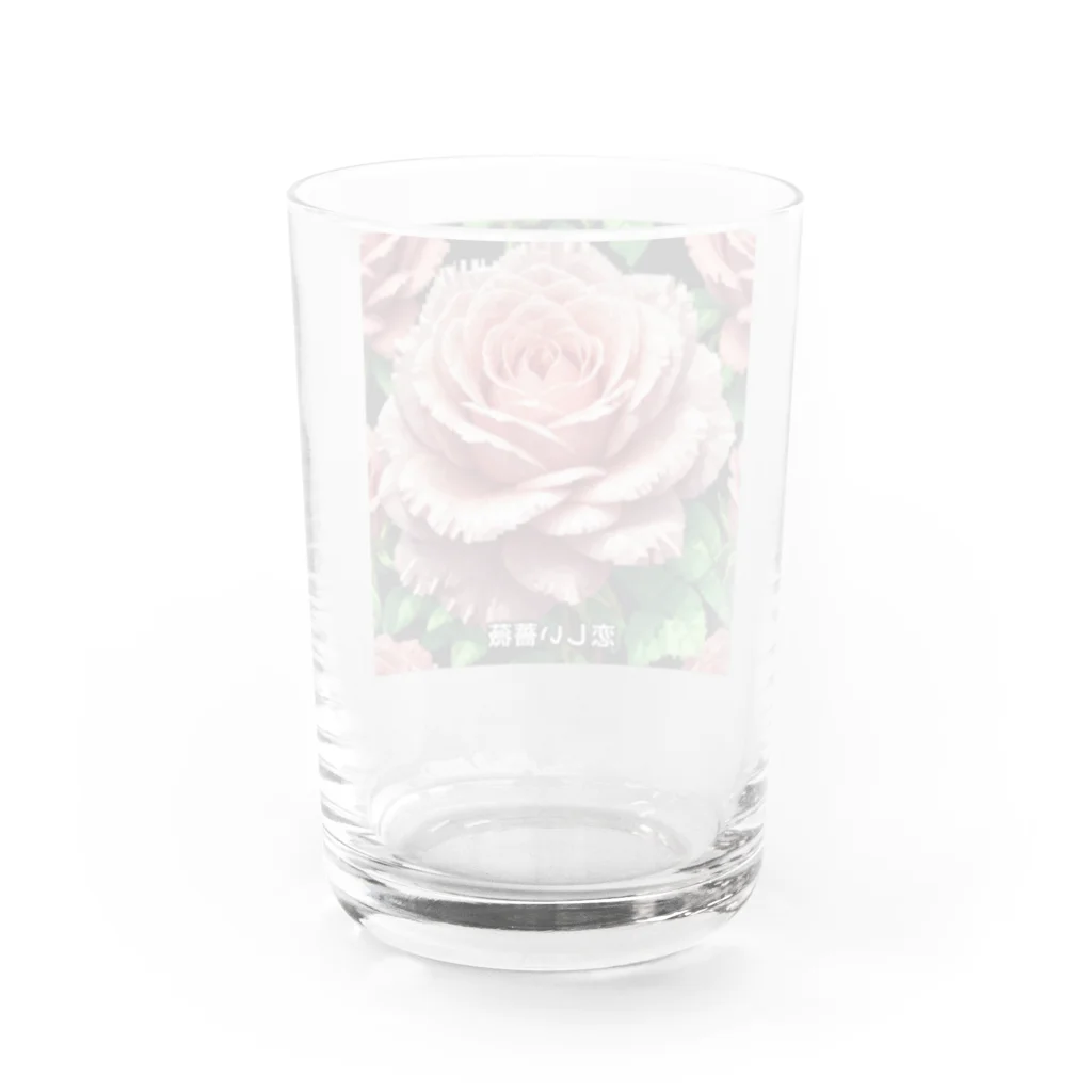 ユウキスタイリッシュショップの一輪のバラ Water Glass :back