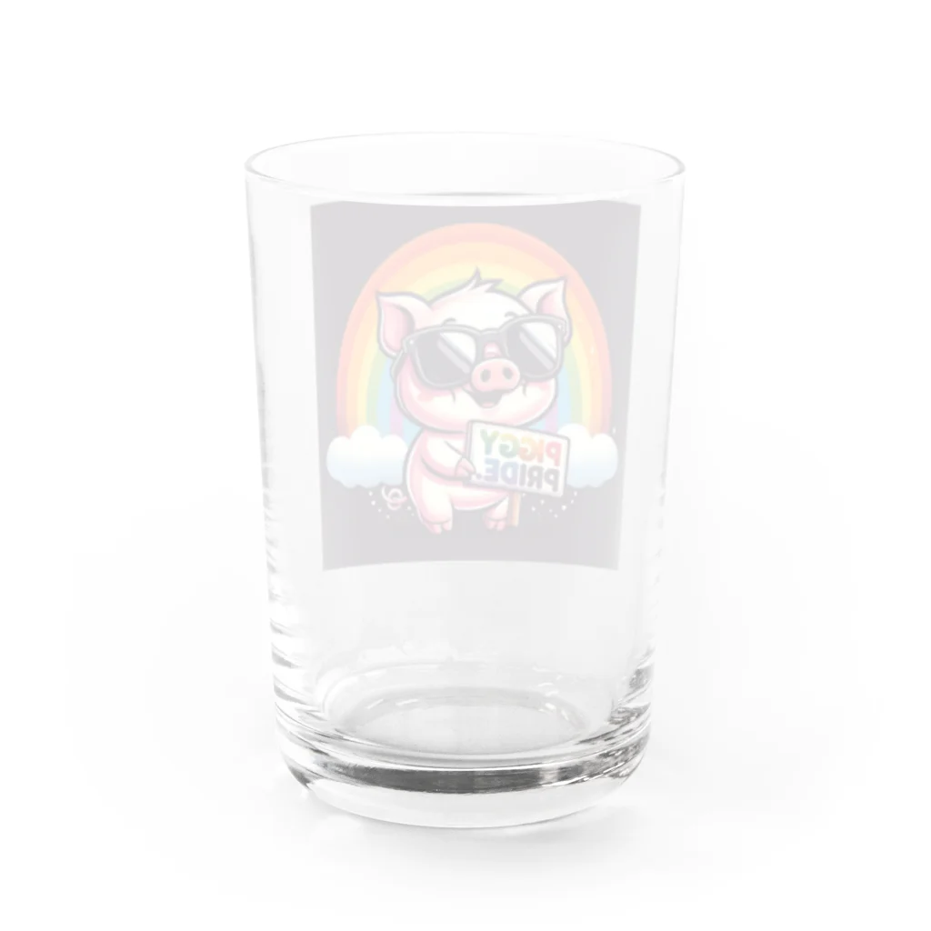 Peruperuの可愛い子豚 Water Glass :back