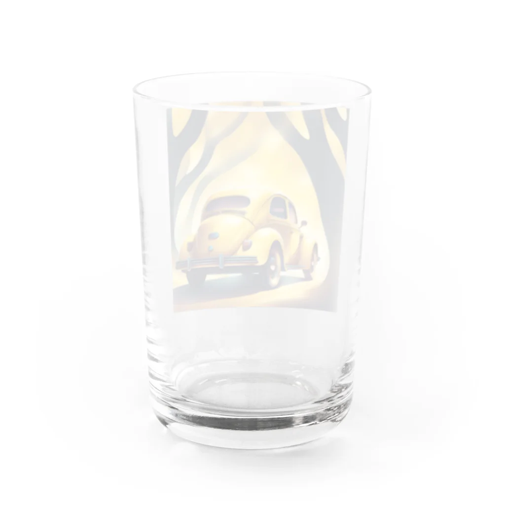 雑貨屋猫布団の黄色の外車 Water Glass :back