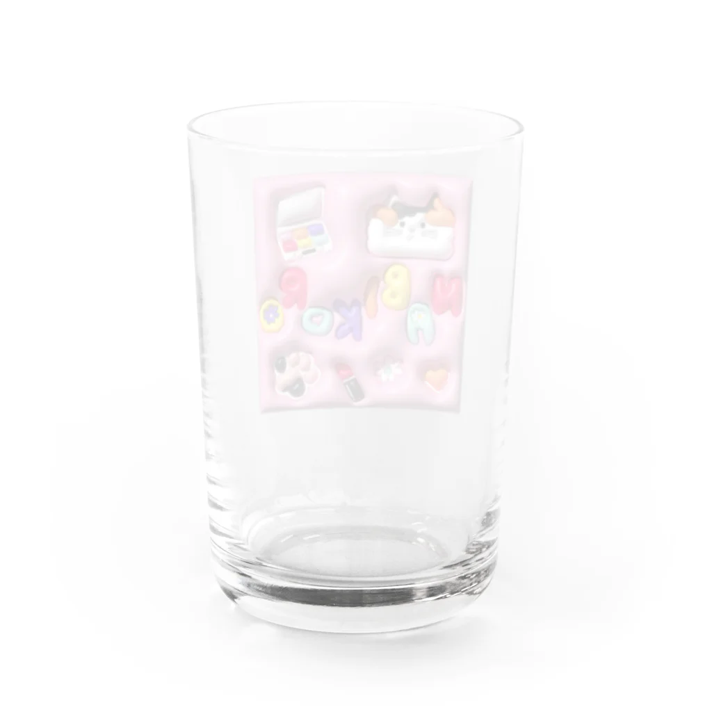 そぼろのプリント屋さんのナビコロリ Water Glass :back