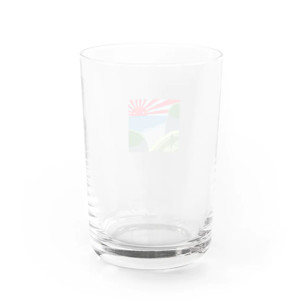 eugorameniwaの浜辺の朝日 Water Glass :back