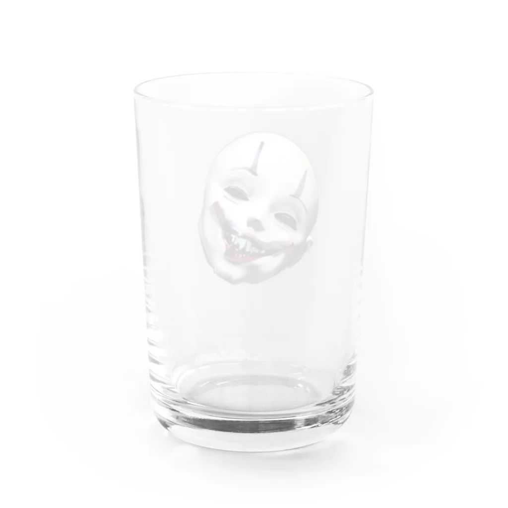 【ホラー専門店】ジルショップの不気味な道化師の仮面 Water Glass :back