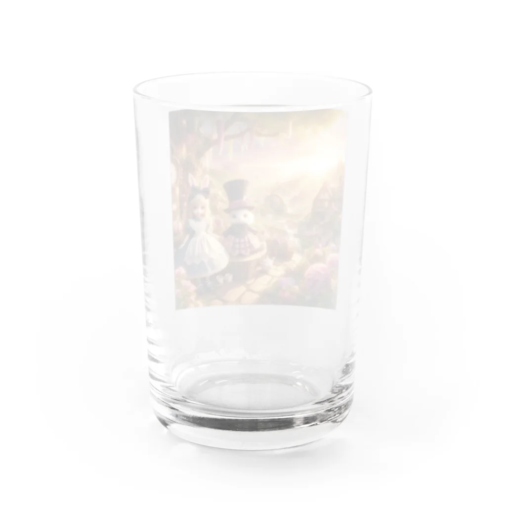 neYunの夕暮れの風景を彩る、可愛らしいアリス Water Glass :back