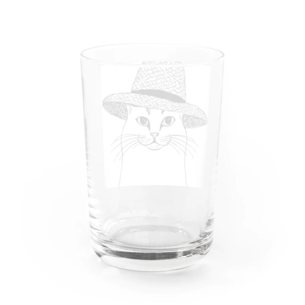 らうんじのムギワラノネコ Water Glass :back