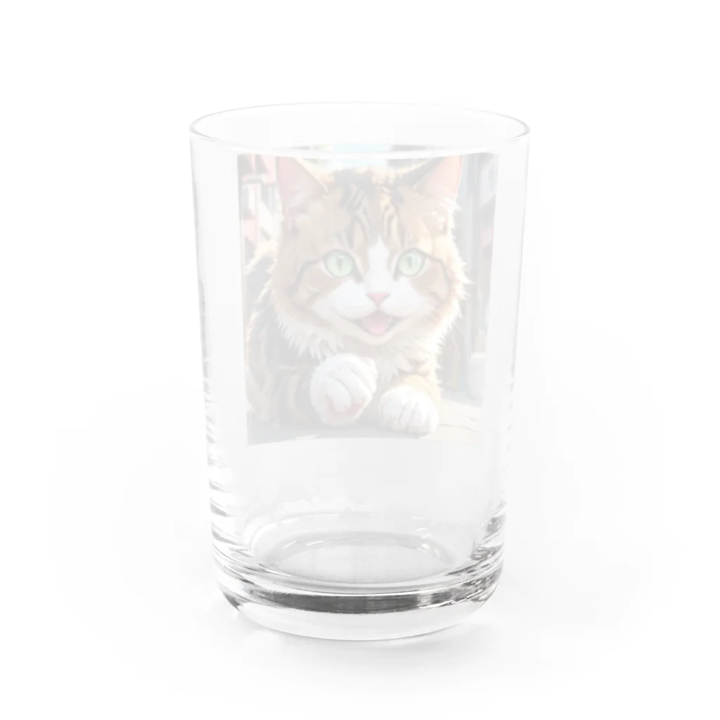 oz-chanの何かしようとしてる猫 Water Glass :back