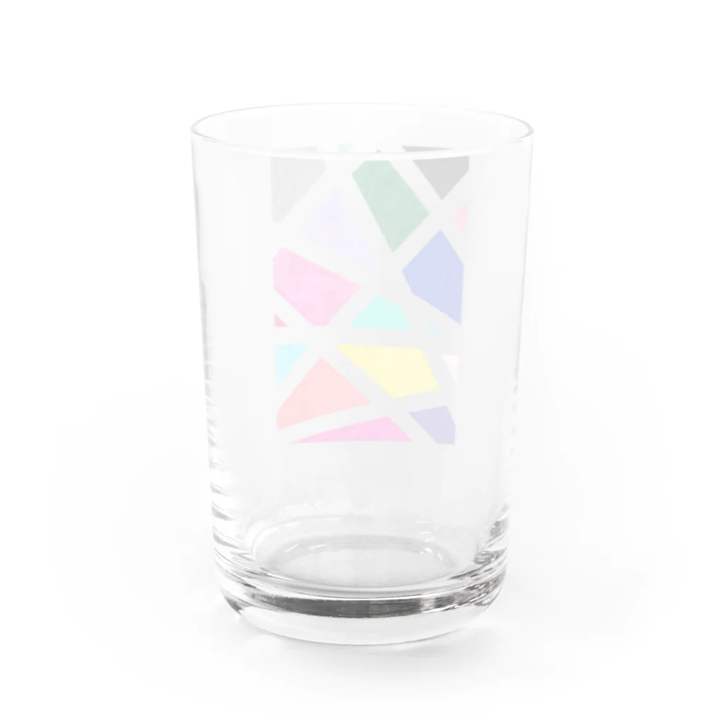 jumpyの好きなものたちのカラフルな形 Water Glass :back