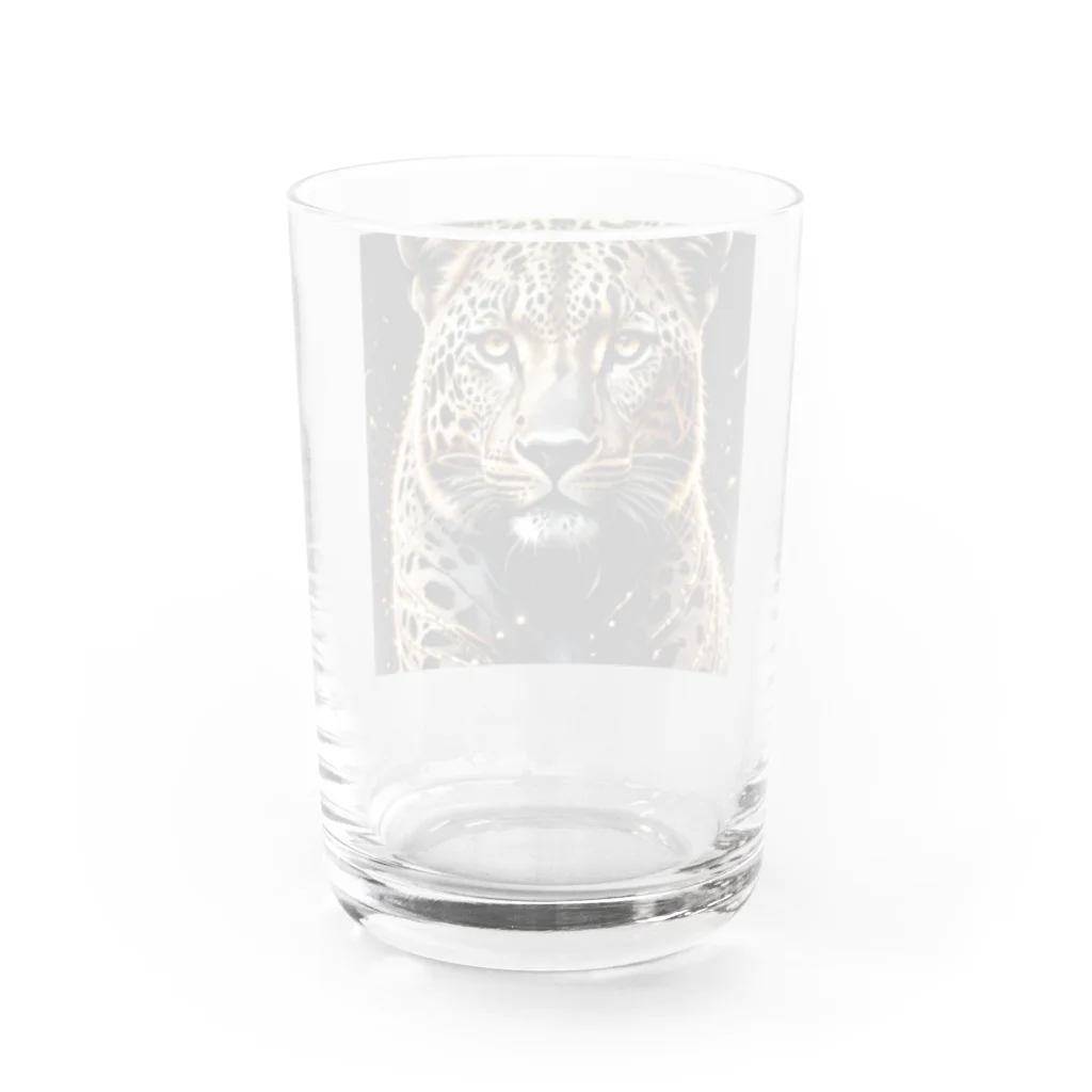 ritomomijiのヒョウ6 Water Glass :back