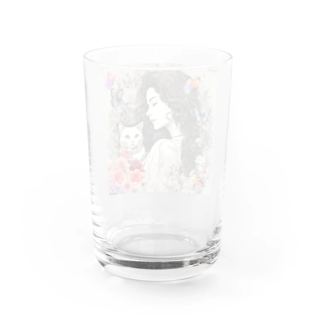 Jj-O_O-Jjの【母の日オススメ】聖母と神猫〜薔薇園〜 グラス反対面