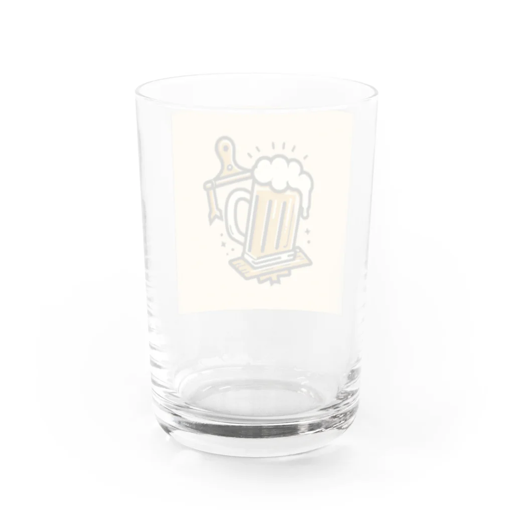 Cheeeeeeeersのビールくん Water Glass :back