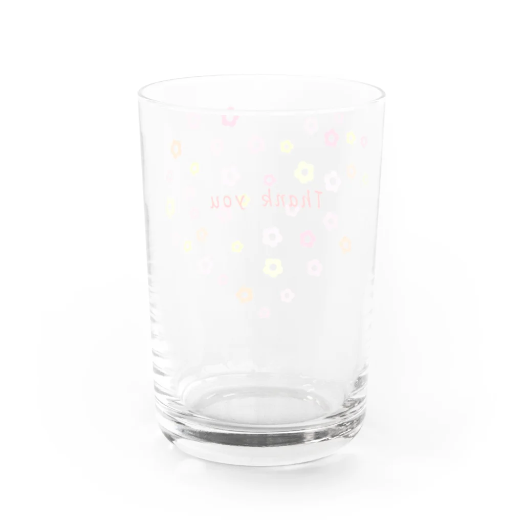 ainarukokoroのありがとう　感謝　Thank you プレゼント　かわいい　ハート Water Glass :back