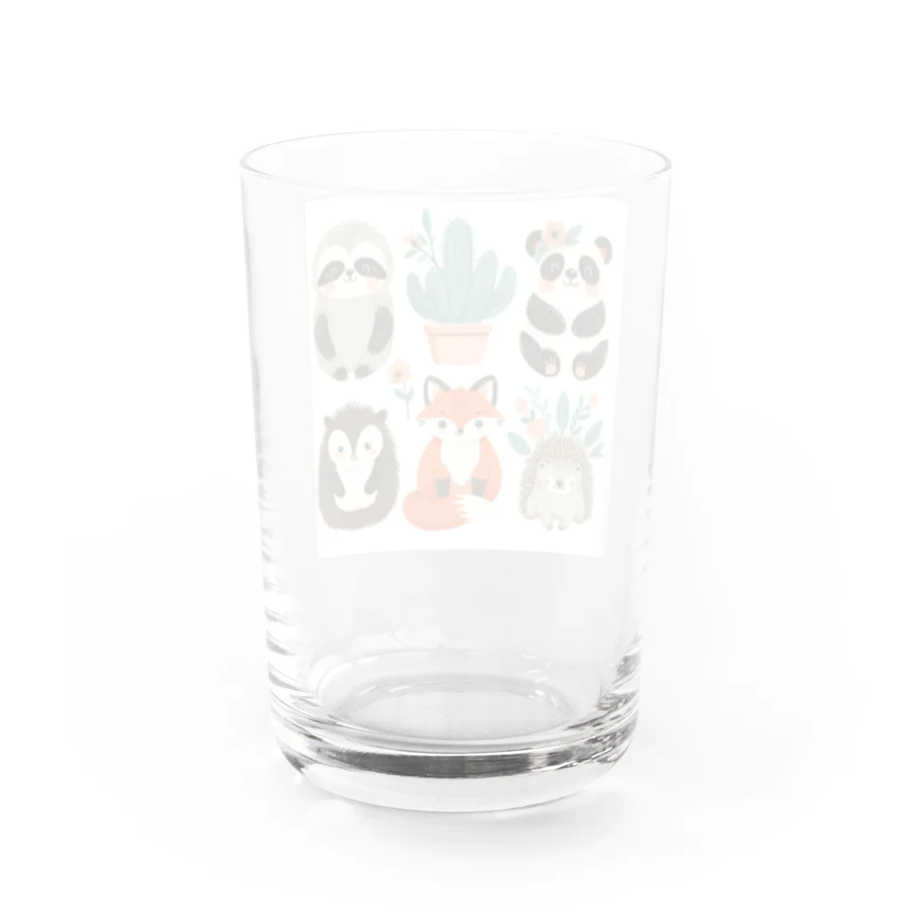 Arts-のかわいいどうぶつたち Water Glass :back