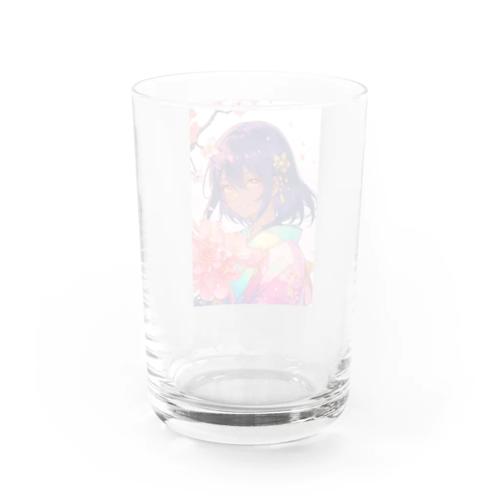 makun6027のオリジナルキャラ「橘美麗」グッズ　その２ Water Glass :back