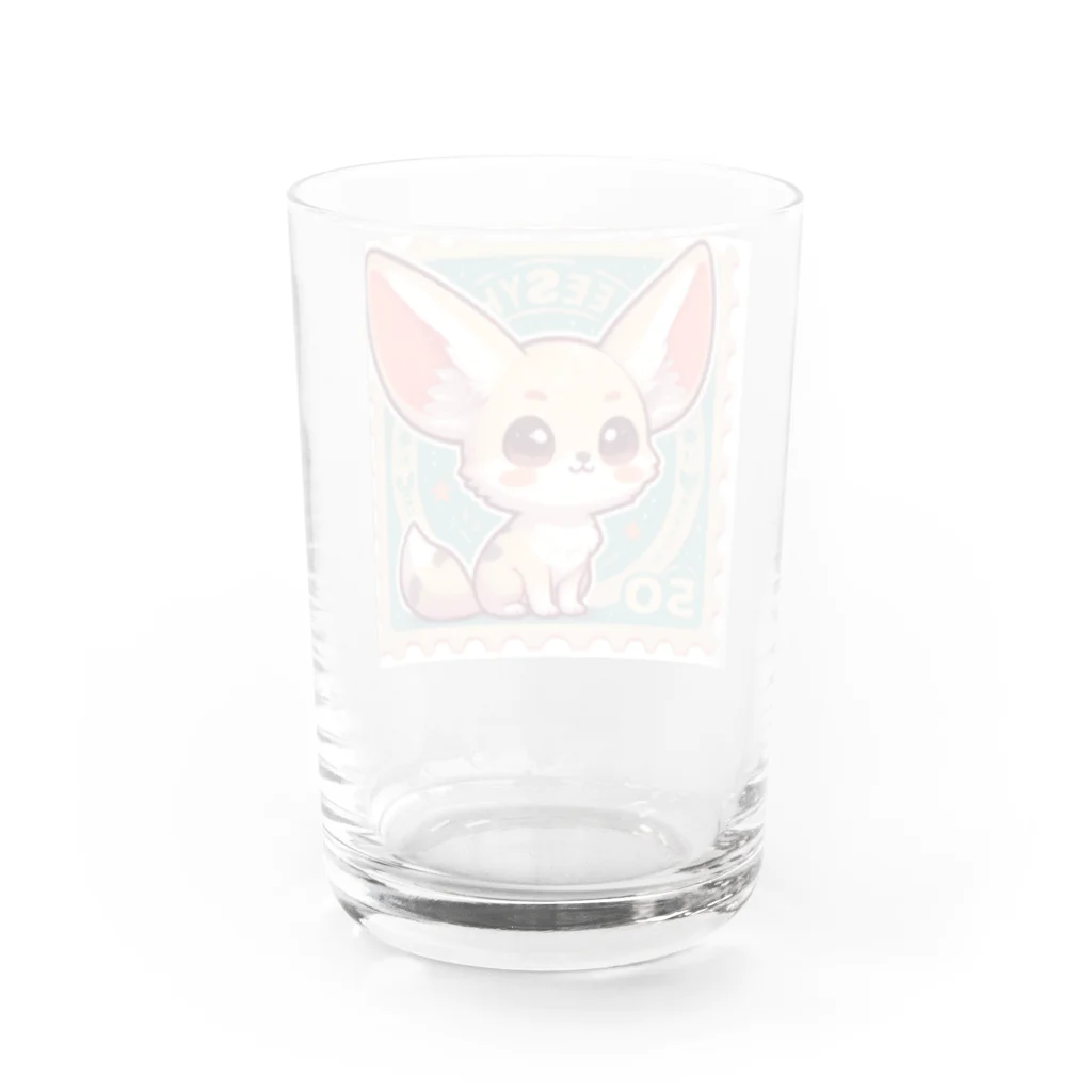 ゆうちゃんNFTいいねの耳長が可愛いフェネックちゃん Water Glass :back