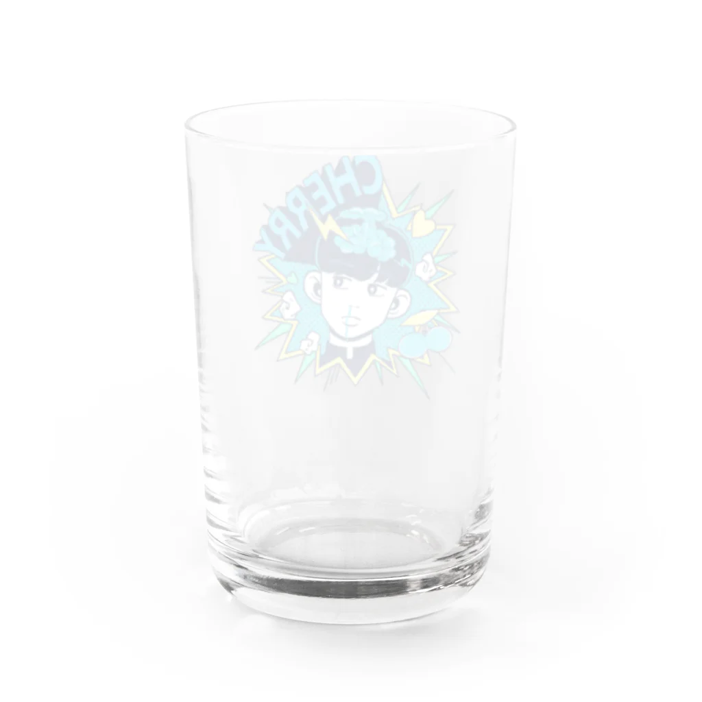 ノーパンのチェリーブレイン ver.マッシュ Water Glass :back