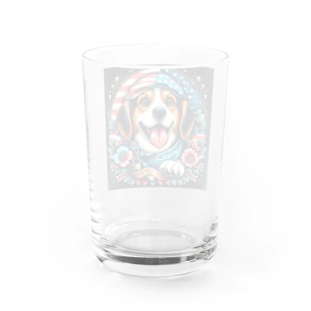 a.t.storeのアメリカンな犬 Water Glass :back