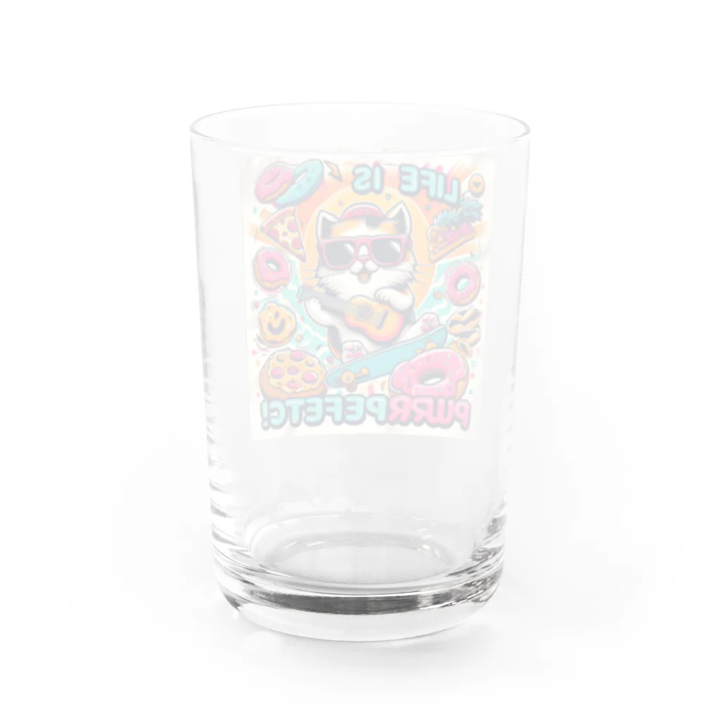 えいゆショップのスナフキ猫くん Water Glass :back