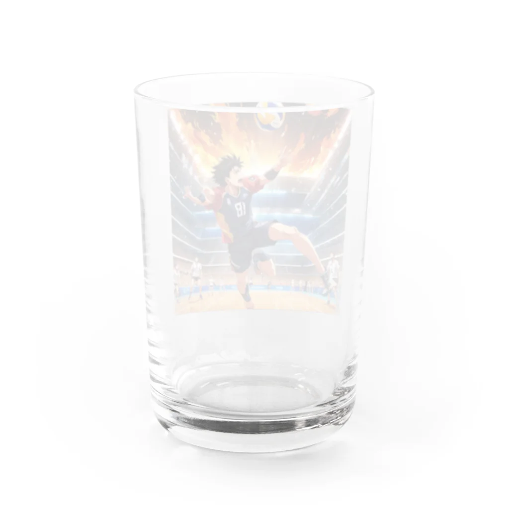 しんすけのバレーボール Water Glass :back