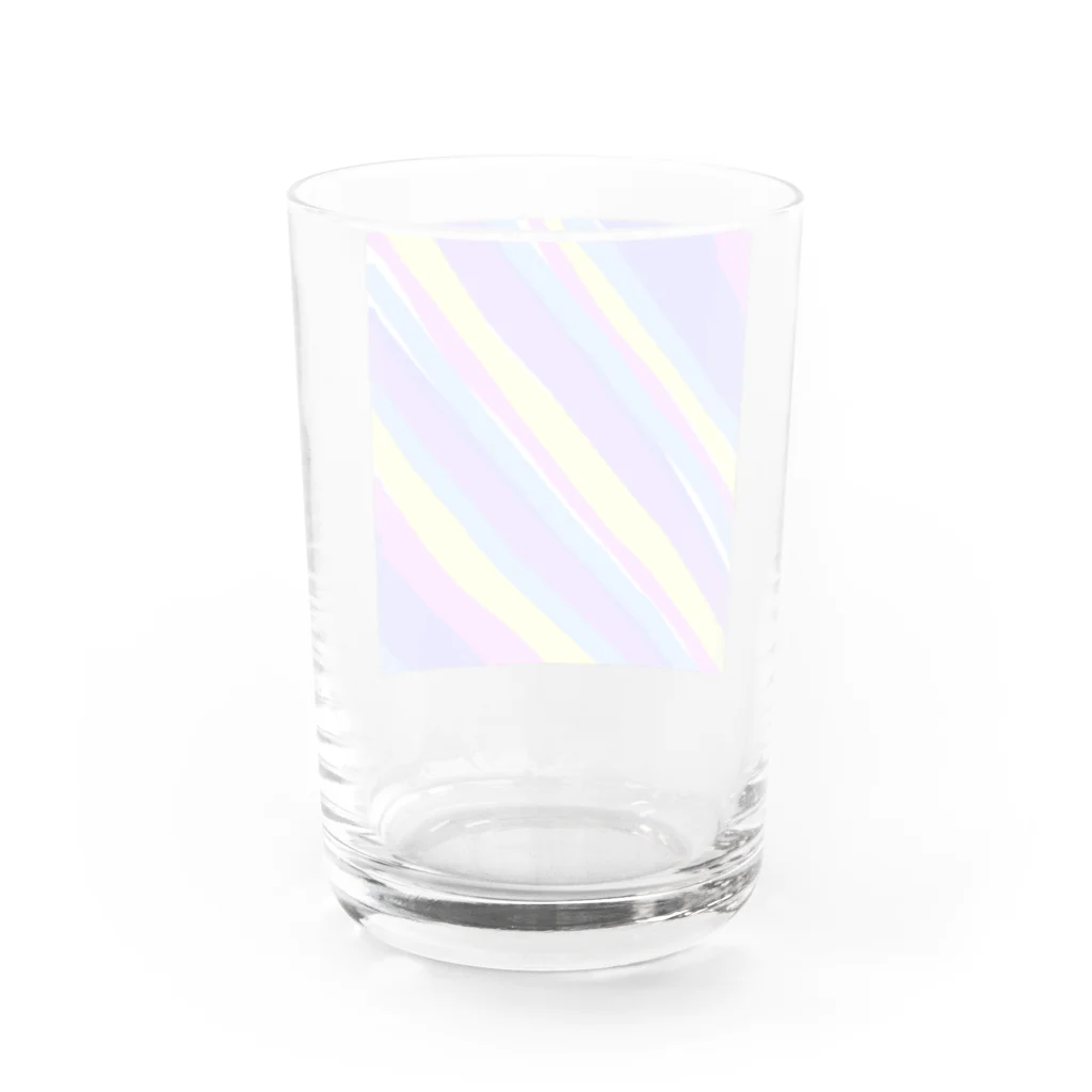 rollのストライプ　斜め Water Glass :back