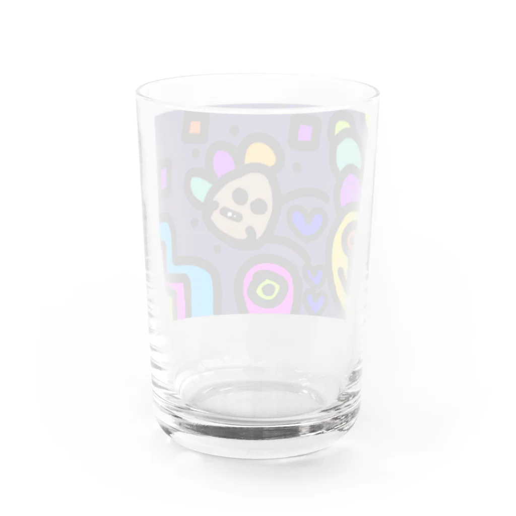 女将ちゃんねるの食いしん坊の化身まんぷくん Water Glass :back