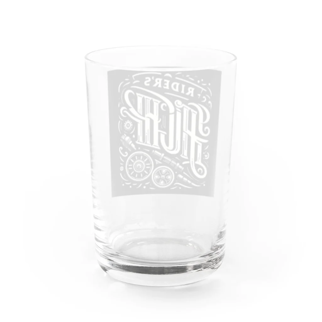 シマのライダーズハイ Water Glass :back